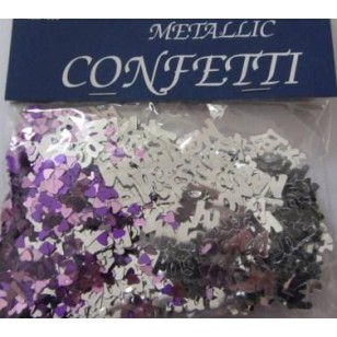 Just Married Pink & Silver Table Confetti